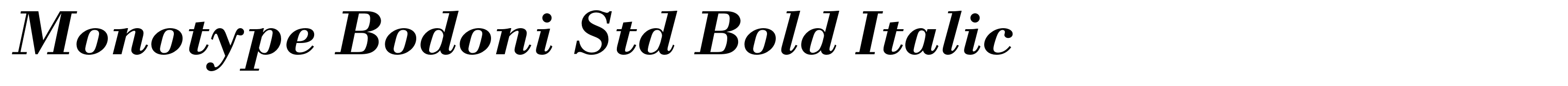 Monotype Bodoni Std Bold Italic